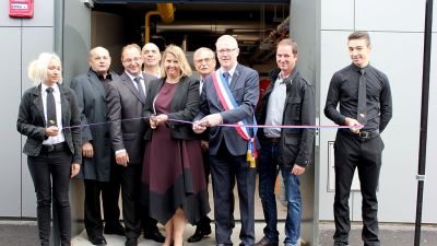 Inauguration de la chaufferie du centre sportif et culturel